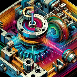 Vibrant Magnetic Flow Meter Internal Mechanisms Illustration