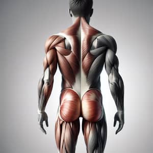 Anatomical Young Man with Enhanced Gluteus Muscles