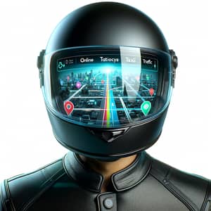 AR Helmet for Online Motorcycle Taxi Driver - Augmented Reality Maps