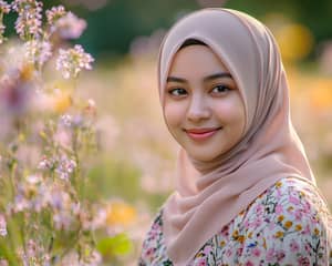 Beautiful Portrait of a Malay Lady in Kaftan