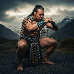 Maori Superhero Squatting - Strength and Culture