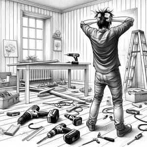 Frustrated Client in Renovation Chaos