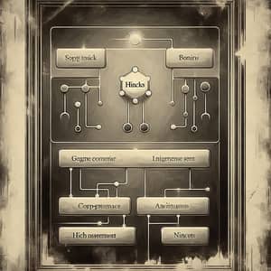 Vintage Black-and-White Digital Painting of Program Interface | Modern Tech Theme