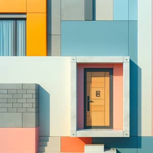 Modern Villa Door in Dubai - Vibrant Colors