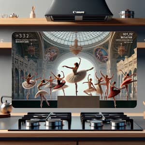 Photo-Realistic Ballet Invitation Card Render with Diverse Ballerinas