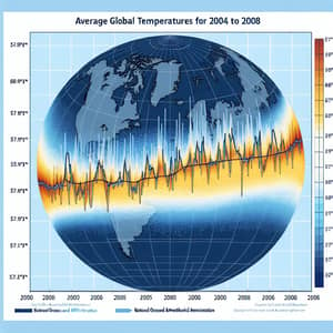 Average Global Temperatures 2004-2008 Trend Analysis