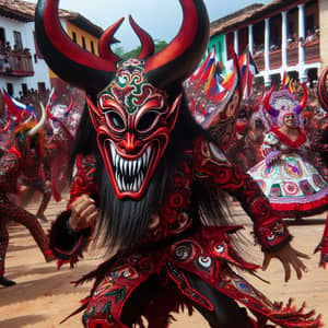 Dancing Devils of Baruta: Vibrant Hispanic Festivity Scene