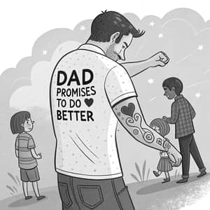 Dad Promises to Do Better - Family Bond Tattoo