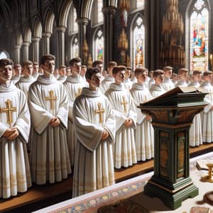 Beninese Choir Boys in Traditional Robes | Mass Ceremony