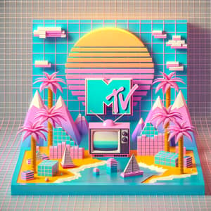 Vaporwave Aesthetic & MTV Style Art