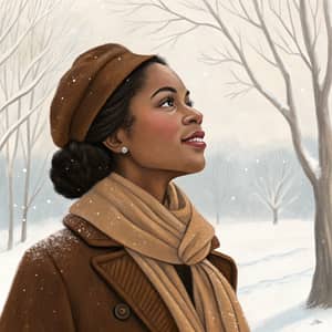 Beautiful Oil Painting of an African American Woman