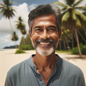 Malay Adult | Beach Portrait with Palm Trees