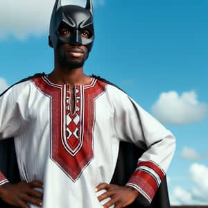 African Politician in Superhero Mask | Unique Image