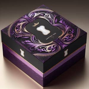 Luxurious Black & Purple Sanitary Pad Packaging Box