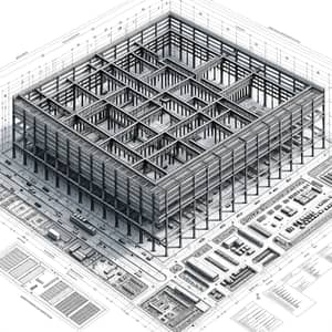 Detailed Steel Structure Design: 50m x 100m | 5000 sqm Area