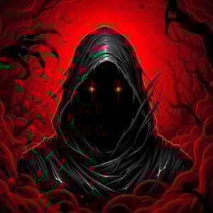 Terrifying Hooded Character Illustration