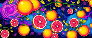 Psychedelic Grapefruit Art: Whimsical Vibes