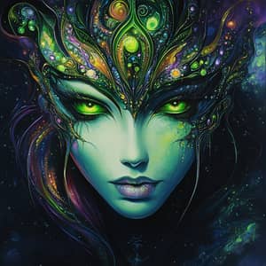 Galactic Goddess: A Fusion of Surreal and Cosmic Art