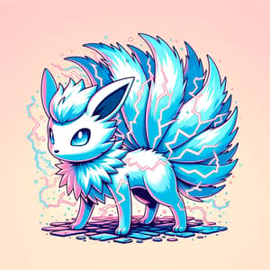 Electric Ghost Vulpix 2D Illustration in Various Poses