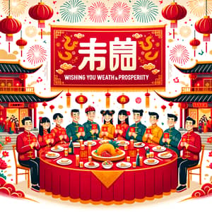 Celebrate Prosperity with 开工大吉 Festive Scene