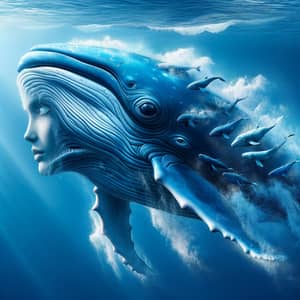 Human and Blue Whale Fusion: A Unique Creation