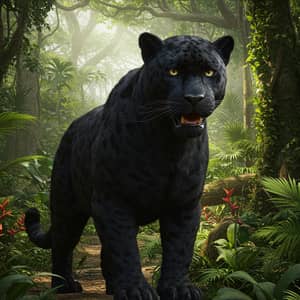 Fierce and Friendly Black Panther Art