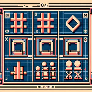 Vintage Style Tic-Tac-Toe Game - Retro Pixel Art Aesthetics