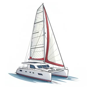 Catamaran Icon - Transparent Design