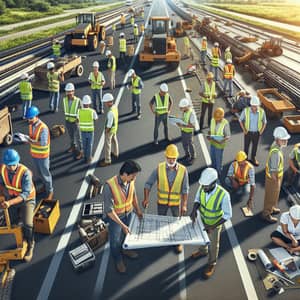 Road Rehabilitation at Diverse Construction Site