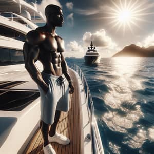 Strong Man on a Yacht in the South Pacific