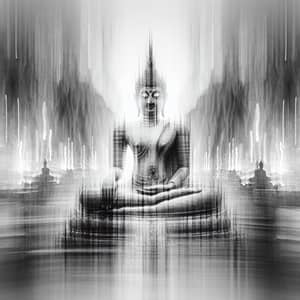 Abstract Buddha Statue | Peaceful Meditation Art