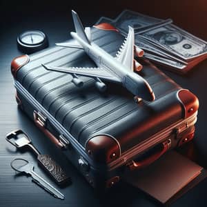 Travel Suitcase with Airplane Wings