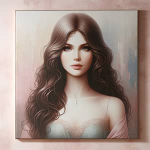 Romantic Art of Beautiful Woman | Pastel Colored Dress