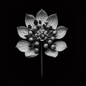 Monochrome Botanical Photography - Dogwood, Eucalyptus, Agapanthus Chimera