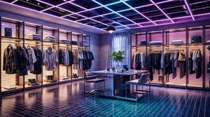 Retrowave Clothing Store Interior Design Ideas