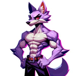 Impressive Abdominal Muscles on Female OC Sonic Lilac Purple Ruby Jackal