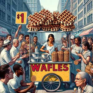 Delicious $1 Waffles at City Street Cart