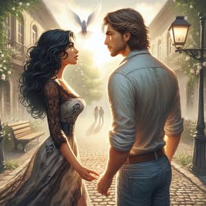 Love at First Sight: Romantic Encounter in Cobblestone Park