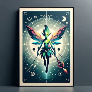 Minimalist Style Dota 2 Poster with Puck Hero