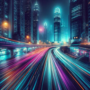 Neon Noir Cyberpunk Cityscape Art | Futuristic Street Scene