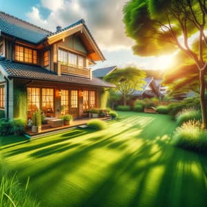 Traditional House with Lush Green Yard