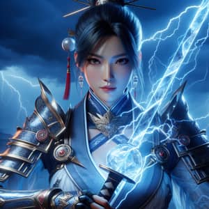 Raiden Shogun: Powerful Female Warrior in Japanese Armor