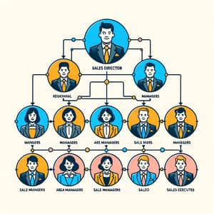 Sales Department Organizational Chart | Hierarchy Visualization