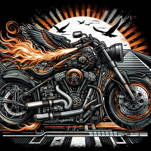 Intricately Designed Motorcycle T-Shirt for Enthusiasts