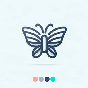 Minimalistic Butterfly: Clean Design with Gradient Colors