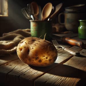 Hyper-Realistic Potato Image for Your Kitchen