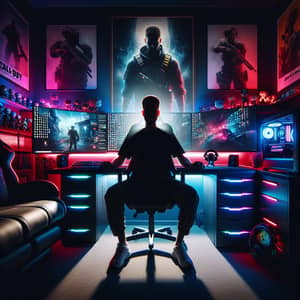 Faceless Man at Impressive Gaming Setup | Mystery Gamer