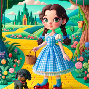 Blue Gingham Dress Character in Fantastical Land