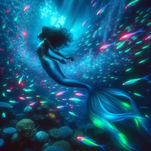 Enchanting Underwater Fantasy with a Mermaid