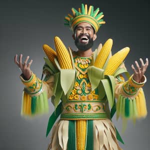 Corn Festival Costume in Philippines | Yellow & Green Attire